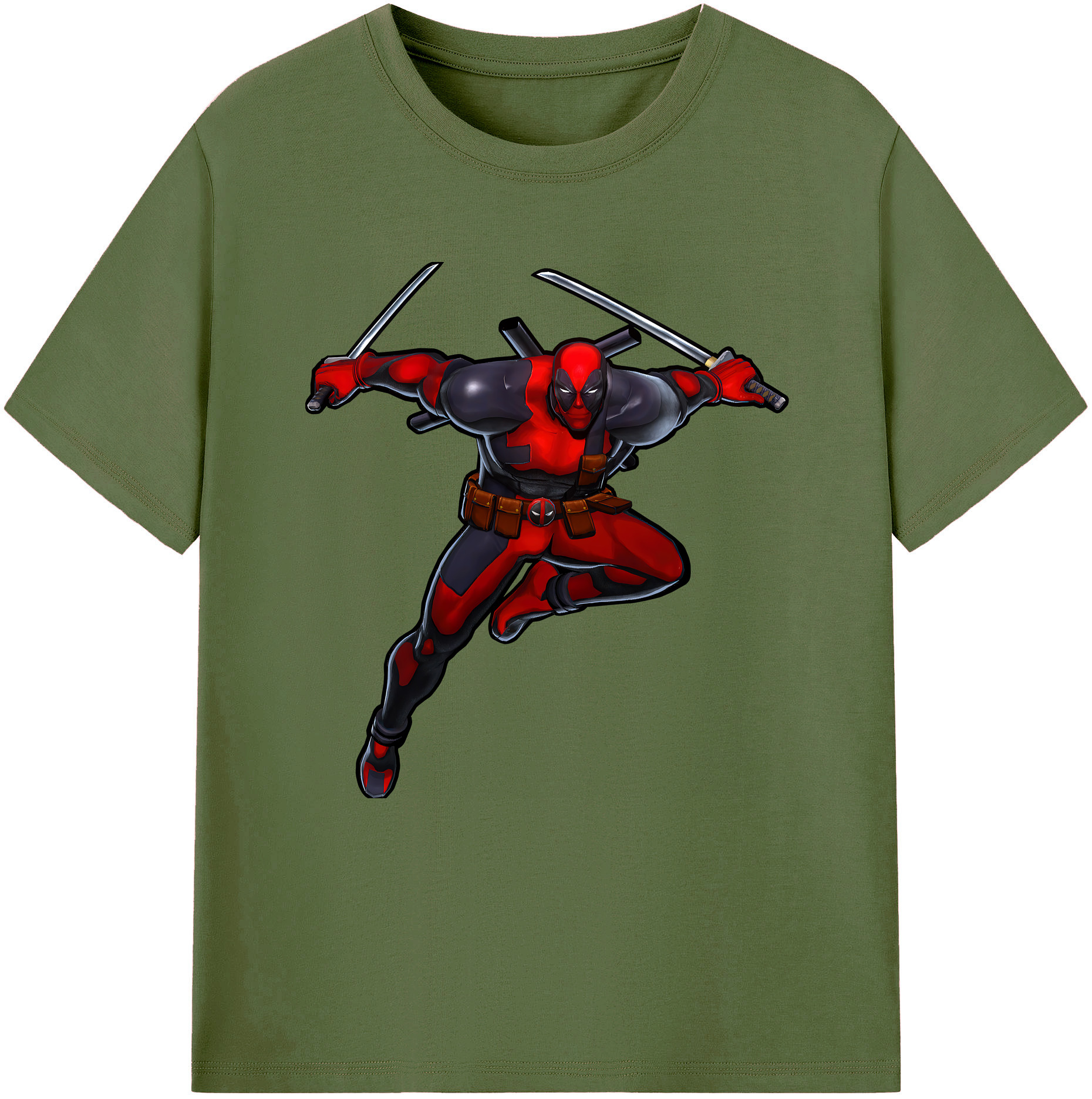 （画像用） Deadpool デッドプール 綿100％半袖Tシャツ（フロントプリント）